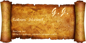 Gabos József névjegykártya