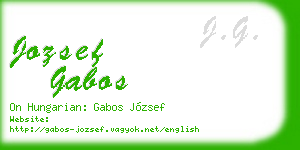 jozsef gabos business card